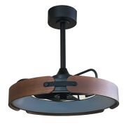 Black Natural Wood Fandelier