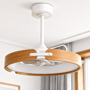 Black Natural Wood Fandelier